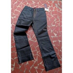 VTG Margaret Godfrey Black 100% Genuine Leather Bootcut Pants-Mid Rise-Sz 10